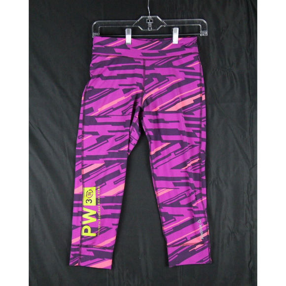 Reebok PW3R Leggings Women's Small Compression Fit Capri Pants Purple PLayDry - Picture 1 of 9
